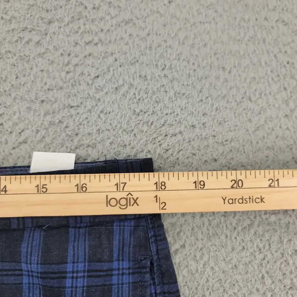 Banana Republic Shorts Mens 34 Blue Plaid Aiden Club Short Outdoors Faded Casual